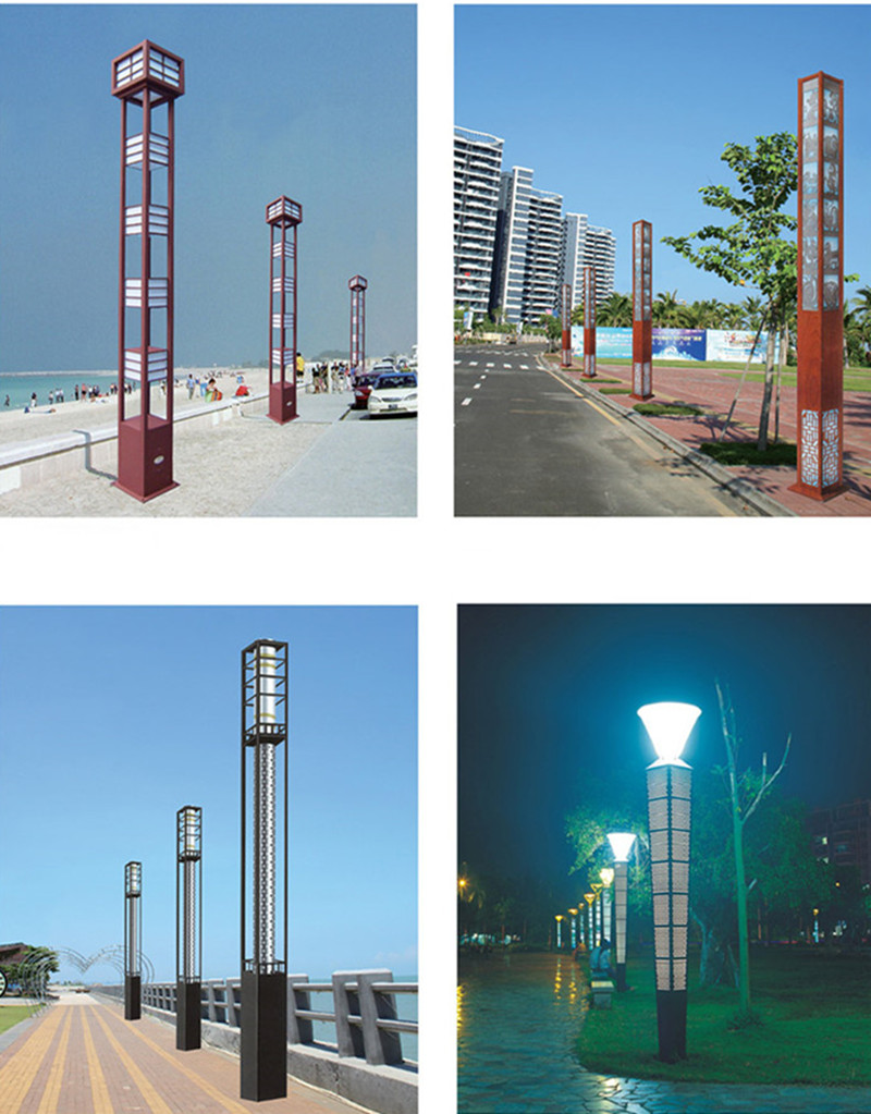 镂空广场景观灯展现