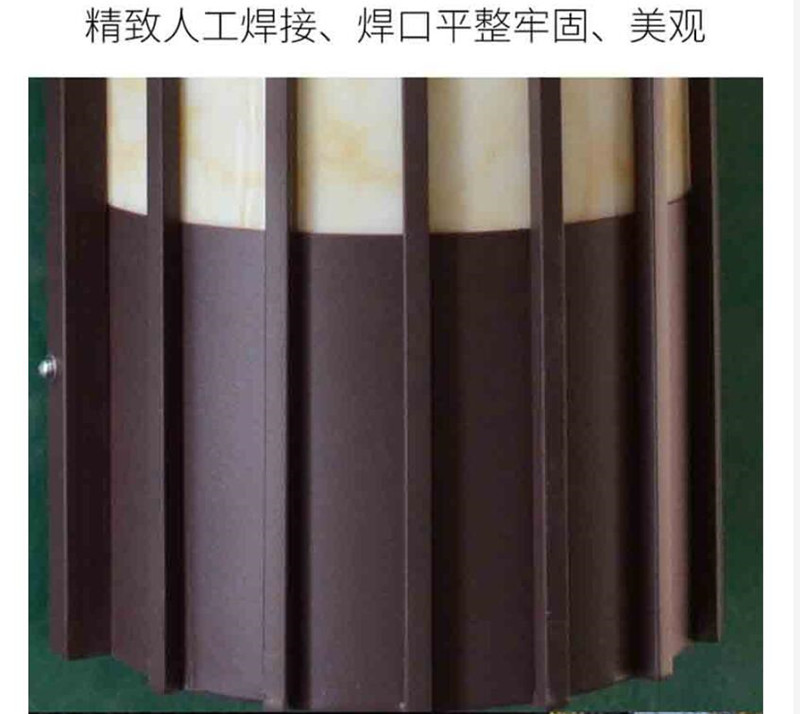 壁灯采用精致人工焊接，焊接口平整牢固，完美展现